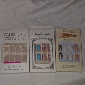 3 False Nail Set - Professional and Gel Fantasy